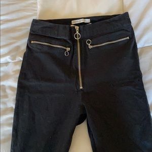 Urban outfitters black zipper pant